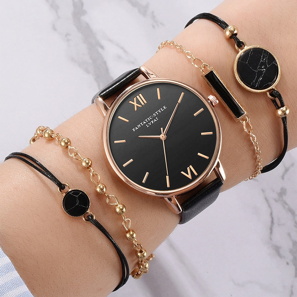 Kit montre femme avec 4 bracelets
