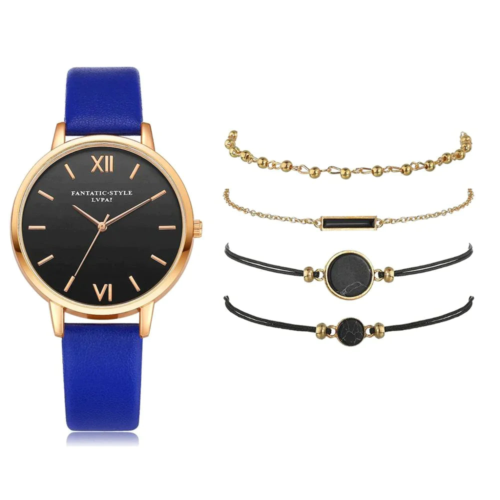 Kit montre femme avec 4 bracelets