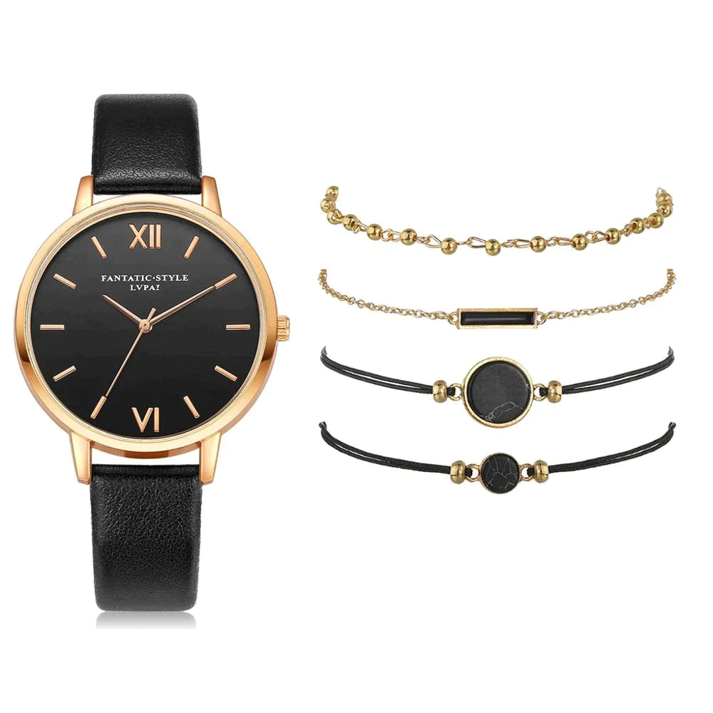 Kit montre femme avec 4 bracelets