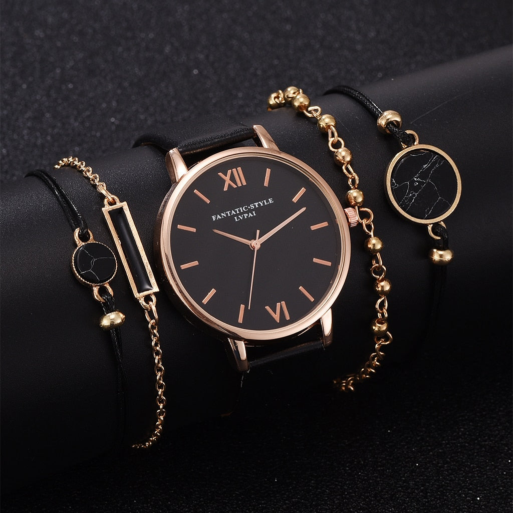 Kit montre femme avec 4 bracelets