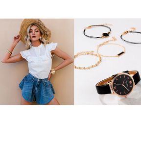 Kit montre femme avec 4 bracelets